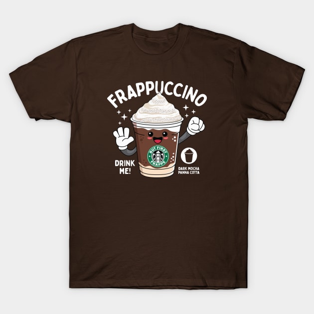 Dark Mocha Panna Cotta Blended Beverage for Coffee lovers T-Shirt by spacedowl